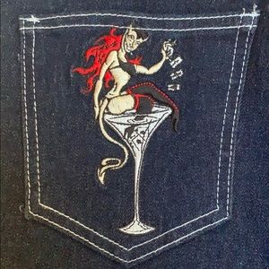 🏅HP🏅Hip Chix Embroidered Boot Cut Devil Jeans